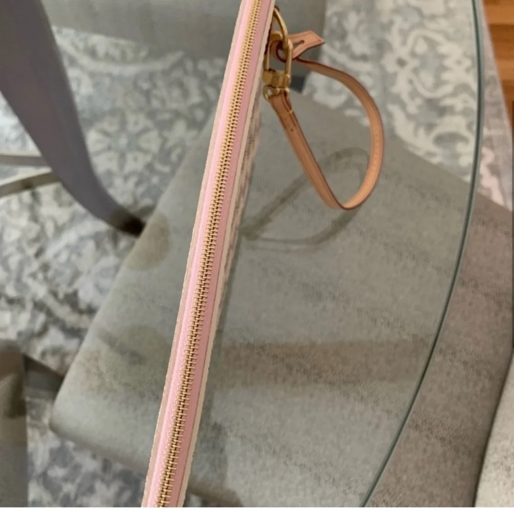 Authentic NEW Louis Vuitton Neverfull GM damier ebene pink ballerina lining